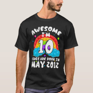 10e verjaardag 10 jaar oud Geweldige sinds mei 201 T-shirt