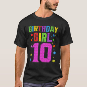 10e verjaardag 10 jaar oude blokbouw Gi T-shirt
