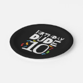 10e verjaardag 10 jaar oude kinderen verjaardag Du Papieren Bordje (Gekanteld)