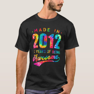 10e verjaardag 10 jaar oude kleurstof 2012 Geweldi T-shirt