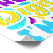 10e verjaardag, 10 jaar, vrede uit enkele cijfers poster (Hoek)