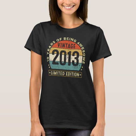 10e verjaardag 2013 10 jaar oud t-shirt (Voorkant)