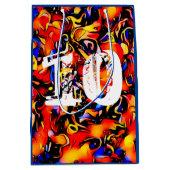 10e verjaardag abstracte kunstjongens medium cadeauzakje (Voorkant)