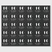 10e verjaardag - Art Deco geïnspireerde look "10", Cadeaupapier (Vlak)