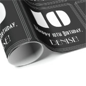 10e verjaardag: Art Deco Geïnspireerde look "10" e Cadeaupapier (Rol Hoek)