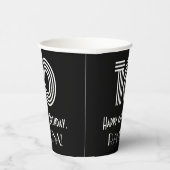 10e verjaardag — Art Deco Geïnspireerde look "10" Papieren Bekers (Rechts)