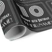 10e verjaardag: Art Deco geïnspireerde look "10" w Cadeaupapier (Rol Hoek)