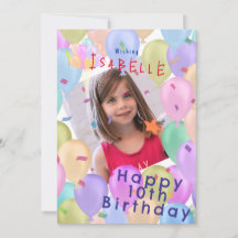 10e verjaardag Ballon Pastel Foto