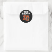10e verjaardag Basketbal Boys Ronde Sticker (Tas)
