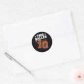 10e verjaardag Basketbal Boys Ronde Sticker (Envelop)