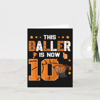 10e verjaardag basketbal Deze baller is nu tien ye Kaart