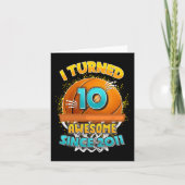 10e verjaardag basketbal Ik draaide 10 Jaar Oud Gi Kaart (Voorkant)