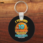 10e verjaardag basketbal Ik draaide 10 Jaar Oud Gi Sleutelhanger (Voorkant)