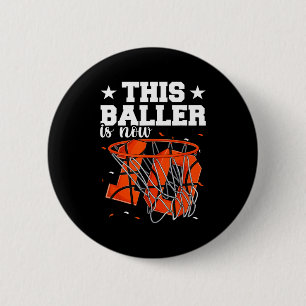 10e verjaardag Basketbal Jongens Baller 10 Jaar Ou Ronde Button 5,7 Cm