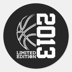 10e verjaardag Basketbal Limited Edition 2013 2 Ronde Sticker