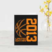 10E VERJAARDAG BASKETBAL LIMITED EDITION 2013 KAART (Gele Bloem)