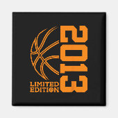 10E VERJAARDAG BASKETBAL LIMITED EDITION 2013 MAGNEET (Voorkant)
