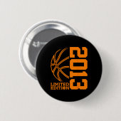 10E VERJAARDAG BASKETBAL LIMITED EDITION 2013 RONDE BUTTON 5,7 CM (Voorkant /achterkant)