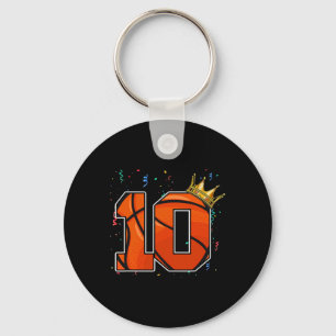 10e verjaardag Basketball Big Number 10 jaar oude Sleutelhanger
