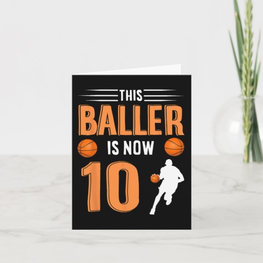 10e verjaardag Basketball Deze Baller is nu 10 Kaart (Voorkant)