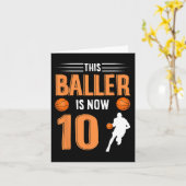 10e verjaardag Basketball Deze Baller is nu 10 Kaart (Gele Bloem)
