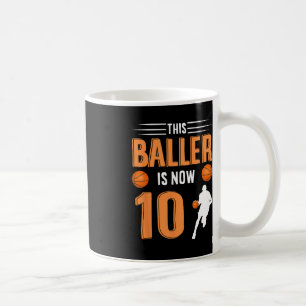 10e verjaardag Basketball Deze Baller is nu 10 Koffiemok