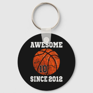 10e verjaardag Basketball Player 10 jaar oud Vinta Sleutelhanger