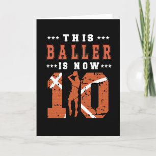 10e verjaardag Basketball Player 10-jarige jongen Kaart