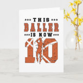 10e verjaardag Basketball Player 10-jarige jongen Kaart (Gele Bloem)