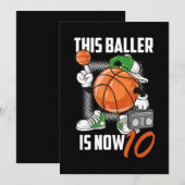 10e verjaardag Basketball Player Funny 10 jaar oud Feestdagenkaart (Voorkant / Achterkant)