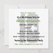 10e verjaardag Black Green White STARS V10A Kaart (Achterkant)