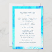 10e Verjaardag Blauw Abstract Artsy Cool Custom Ag Kaart (Voorkant)