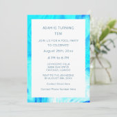 10e Verjaardag Blauw Abstract Artsy Cool Custom Ag Kaart (Staand voorkant)