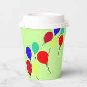 10e verjaardag blauwe cupcake ballonnen ELKE LEEFT Papieren Bekers (Achterkant)