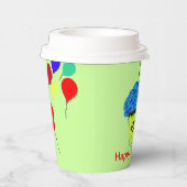 10e verjaardag blauwe cupcake ballonnen ELKE LEEFT Papieren Bekers (Rechts)