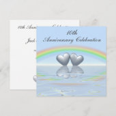 10e verjaardag Blikken Hartjes Kaart (Voorkant / Achterkant)