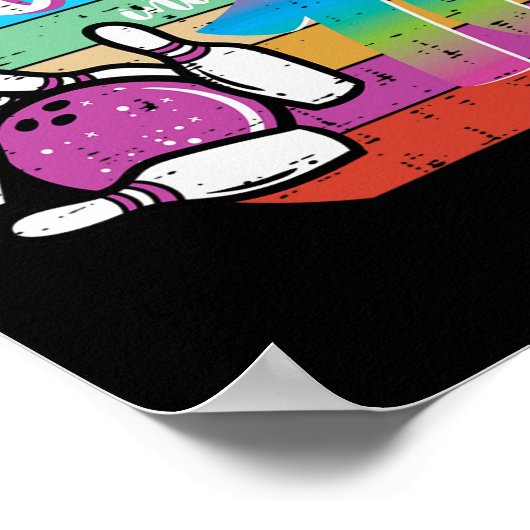 10e verjaardag Bowling Rollin in 10 Bday Bowler G Poster (Hoek)