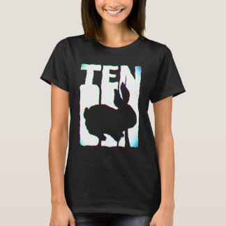 10e verjaardag Bunny Rabbit 10-jarig meisje T-shirt