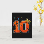 10e Verjaardag Bysketbyll Groot Nummer 10 Jaar Oud Kaart (Gele Bloem)