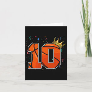 10e Verjaardag Bysketbyll Groot Nummer 10 Jaar Oud Kaart
