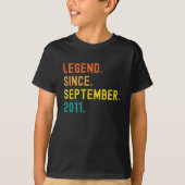 10e verjaardag Cadeau 10 jaar oud september 2011 T-shirt (Voorkant)