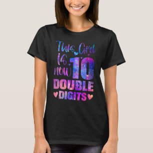 10e verjaardag cadeau dit meisje is nu 10 cijfers t-shirt