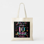 10e verjaardag cadeau dit meisje is nu 10 cijfers tote bag (Achterkant)