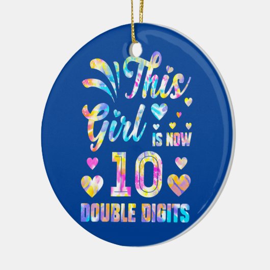 10e verjaardag cadeau dit meisje is nu 10 keer keramisch ornament (Links)