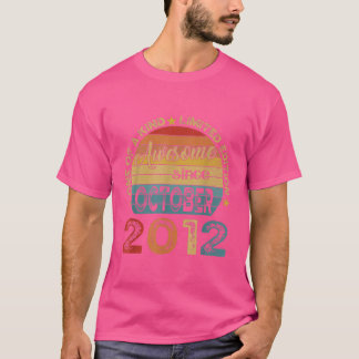 10e verjaardag cadeaus Geweldige sinds oktober 201 T-shirt