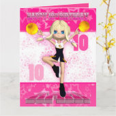 10e verjaardag cheerleader dansen, sterren in Blen Kaart (Gele Bloem)