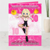 10e verjaardag cheerleader dansen, sterren in Blen Kaart (Voorkant)