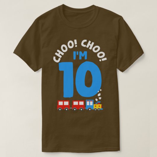 10e verjaardag Choo Choo trein T-shirt (Design voorkant)