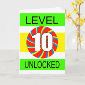 10e verjaardag computergamer kaart (Gele Bloem)