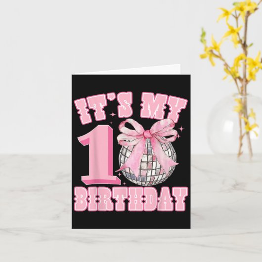 10e Verjaardag Coquette Bow Discobal 10 jaar oud Kaart (Gele Bloem)